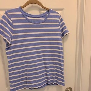 Eddie Bauer blue striped  tee. Size M